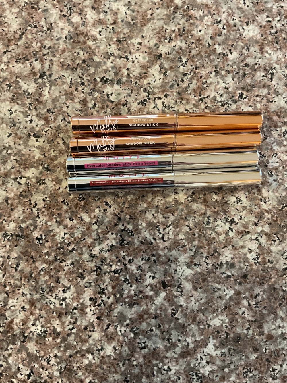 Mally Evercolor Shadow Sticks Set of 4 Vanilla Timeless Taupe Dune Sparkler